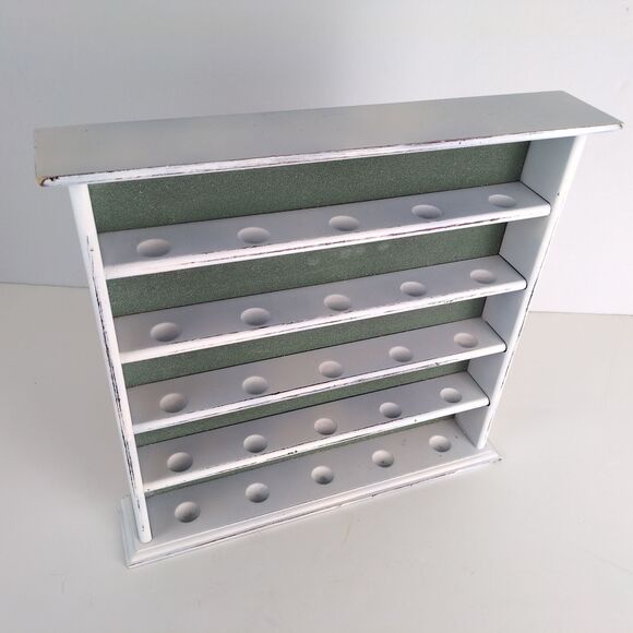 Upcycled Wood Golf Ball or Curio Display Shelf 13x14" Holds 25 Balls Distressed - Picture 2 of 7